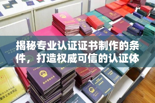 鸠江揭秘专业认证证书制作的条件，打造权威可信的认证体系