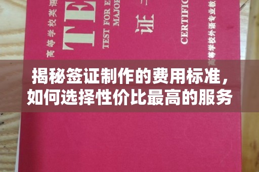 鸠江揭秘签证制作的费用标准，如何选择性价比最高的服务？
