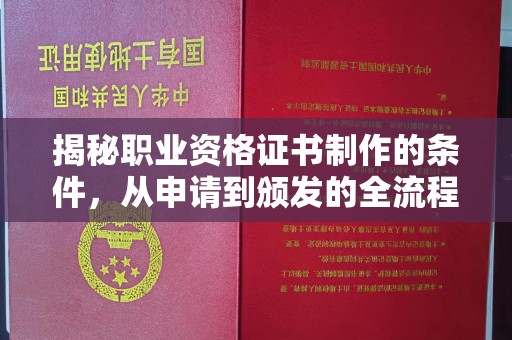 鸠江揭秘职业资格证书制作的条件，从申请到颁发的全流程解析